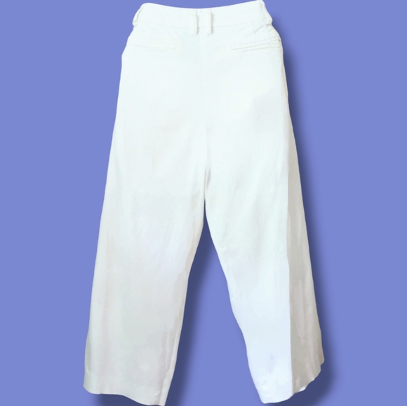 💗 Lightweight & Soft! Strait,Wide Leg Capri Pants in White - Picture 5 of 11